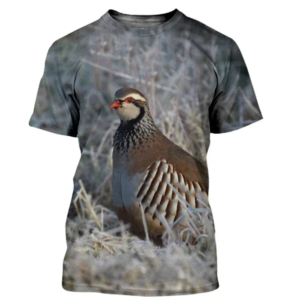 Hunting Quail - Animali estivi Quaglia T-shirt con stampa