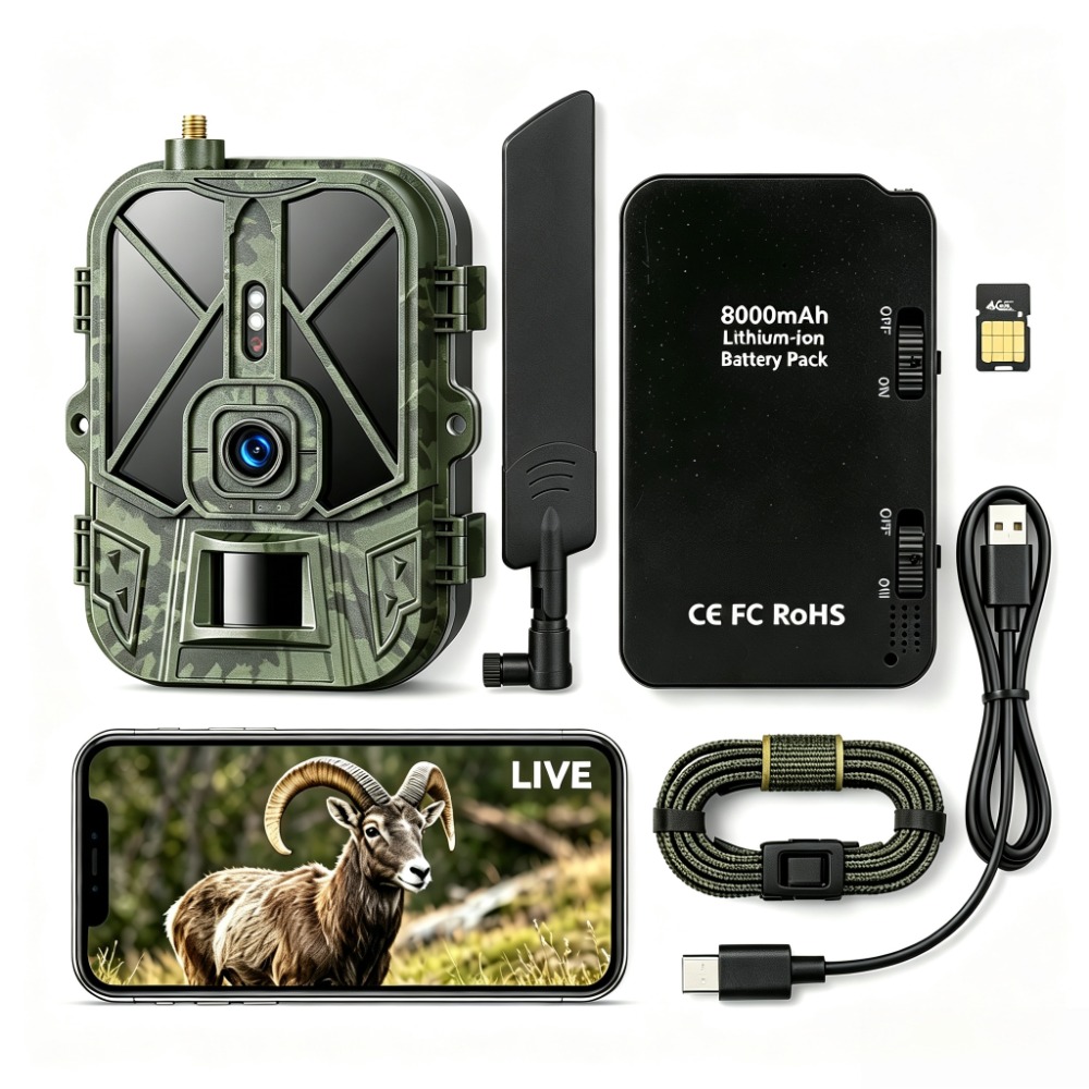 Hunting And Outdoor Shows - Fotocamera da Caccia 4G 120MP 4K