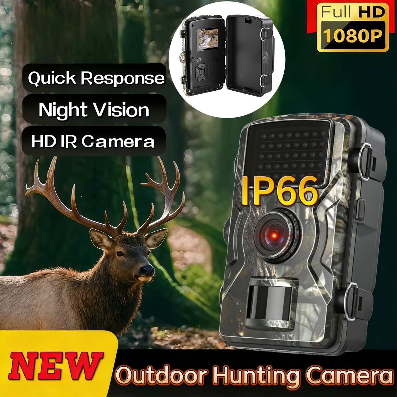 Outdoor Hunting Camera Wireless - Caccia esterna Trail Camera 1080P PIR