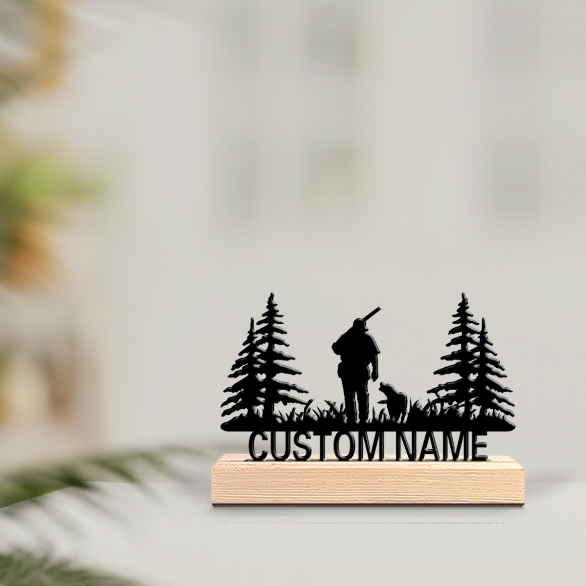 Hunting Outdoor Christmas Decorations - Statua in Metallo Personalizzata di Cacciatori