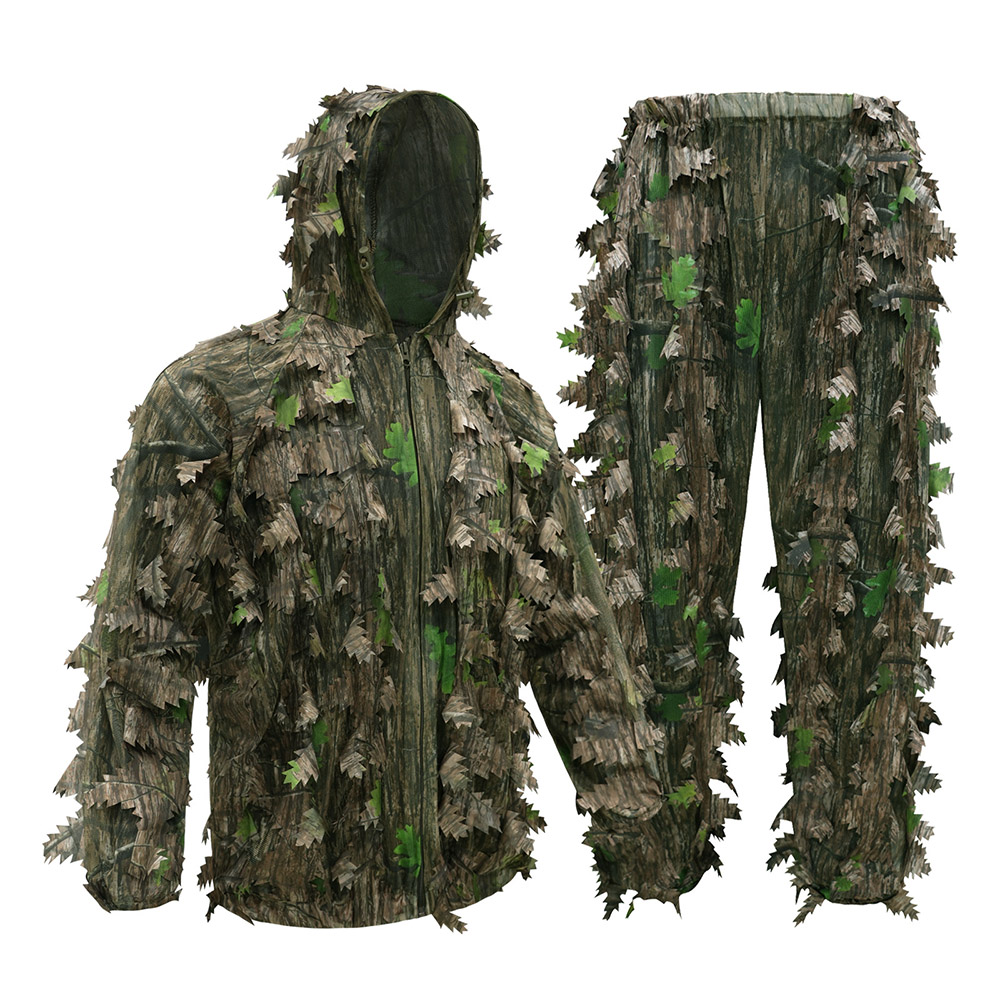 Ghillie Suit Woodland - Caccia all'aperto Per Adulti Foglie Verdi/DeadLeaves