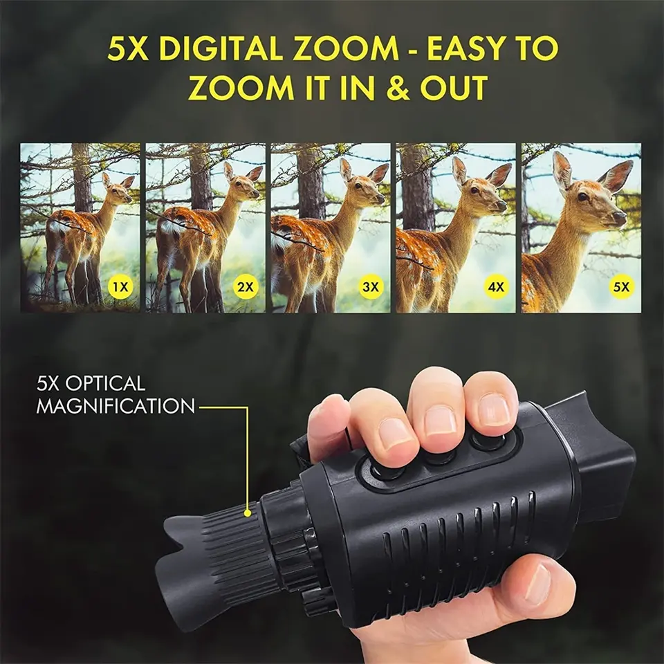 Outdoor Hunting Video Camera - Monocolo con Telecamera 1080P per Caccia,