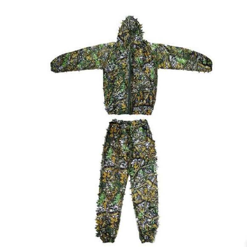 Ghillie Suit Woodland - Abbigliamento da caccia 3D Sniper Airsoft