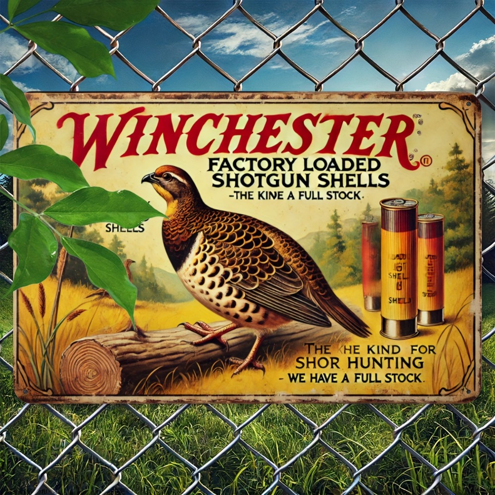 Hunting Quail - Targa in metallo - Decorazione da