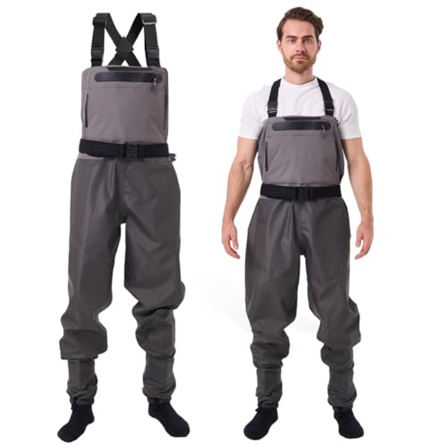Fishing Waders Breathable - Salopette da pesca con piedini in