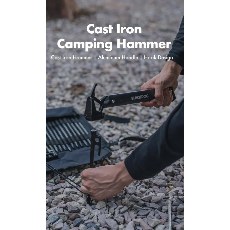 Hunting Camp Outdoor Supplies - Martello da Campeggio BLACKDOG, Strumento di