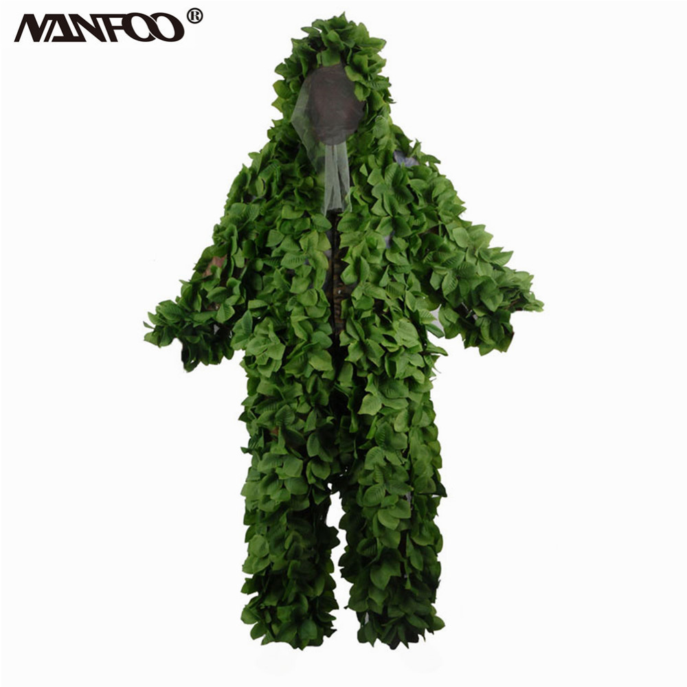 Ghillie Suit Woodland - Fiore appiccicoso Foglie mimetiche bioniche Foglie