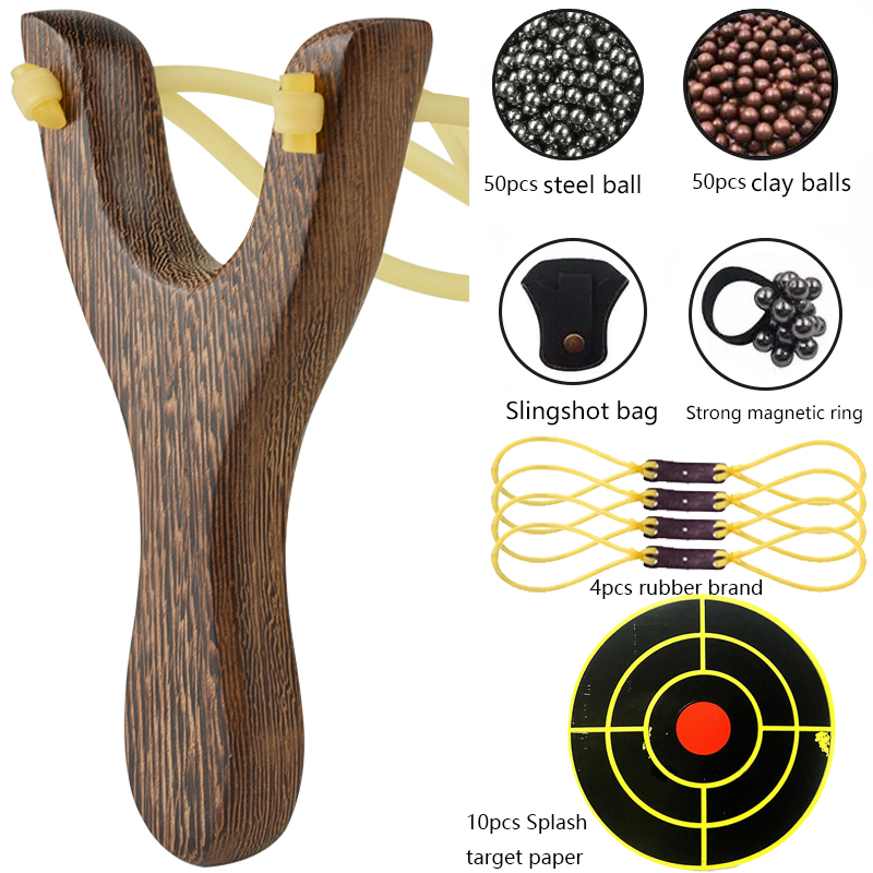 Outdoor Hunting Products - Fionda di legno tradizionale Set di