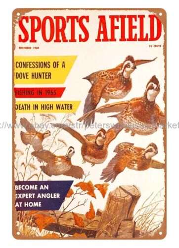 Hunting Quail - Insegna in metallo stile retrò anni