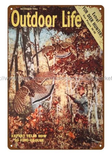 Hunting Quail - Targa in metallo 1956 OUTDOOR LIFE