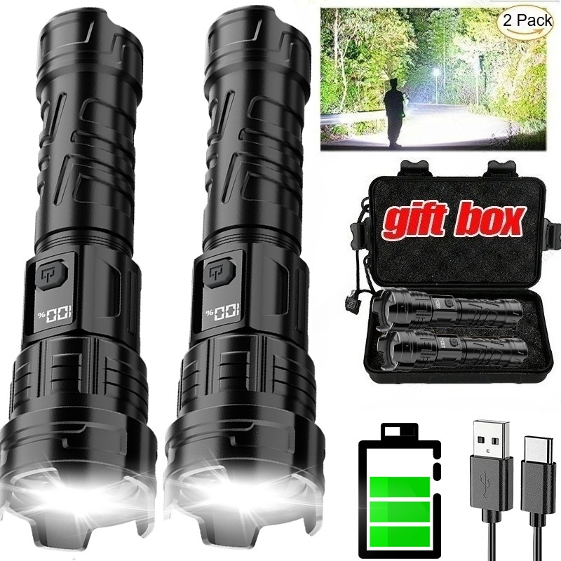 Hunting Fishing Outdoor - Torcia LED super luminosa Torcia ricaricabile