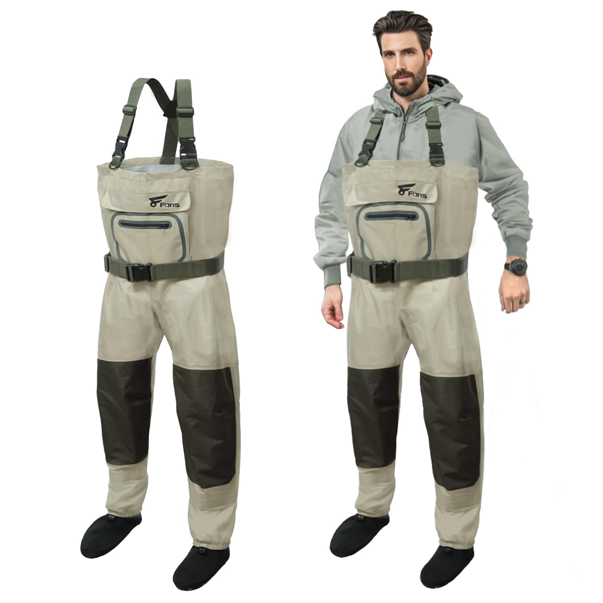 Fishing Waders Breathable - Wader da Pesca con 8 Ventole