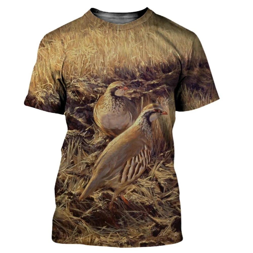 Nuova T-shirt Estiva da Uomo c - Hunting Quail recensione e prezzo