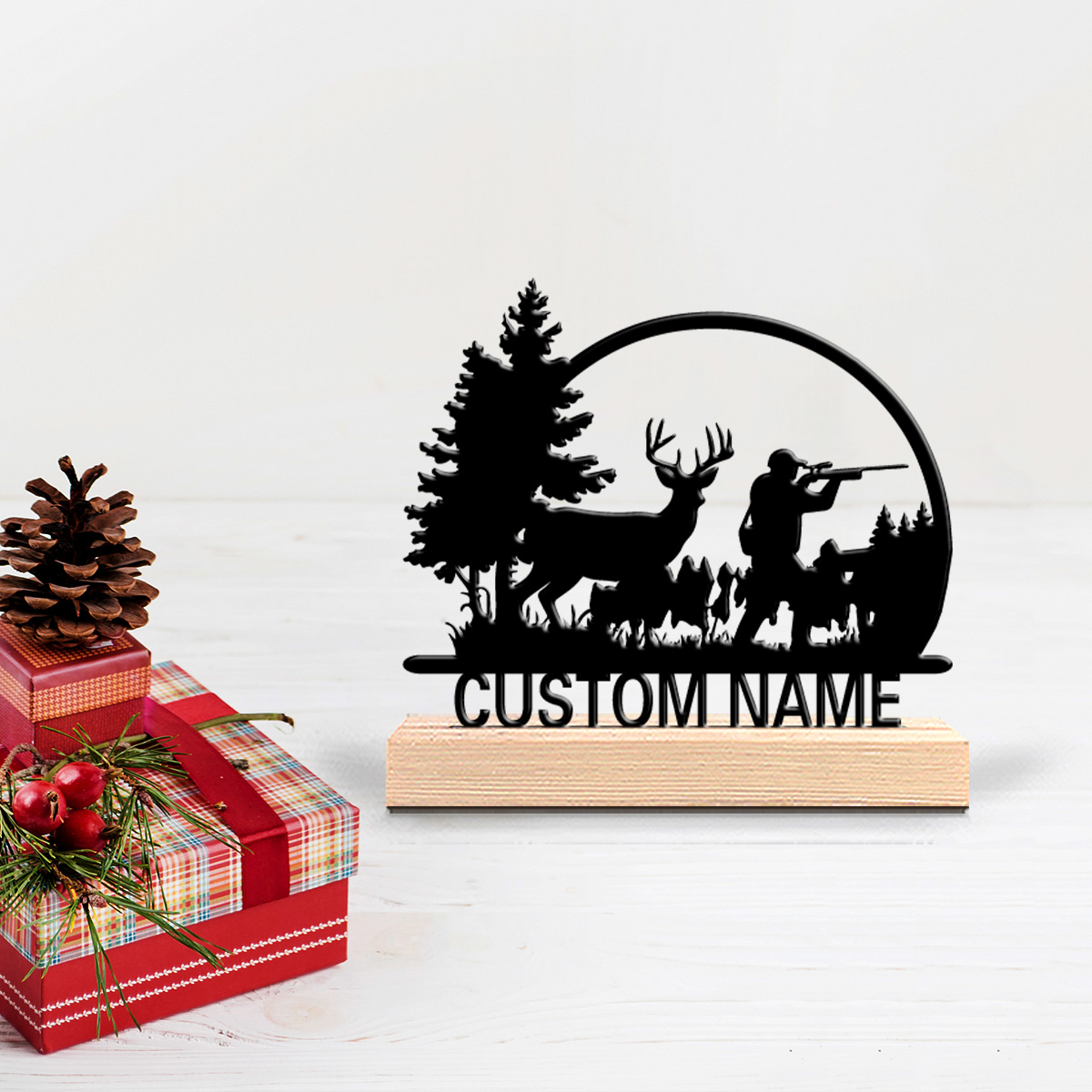 Statua in Metallo Personalizza - Hunting Outdoor Christmas Decorations recensione e prezzo