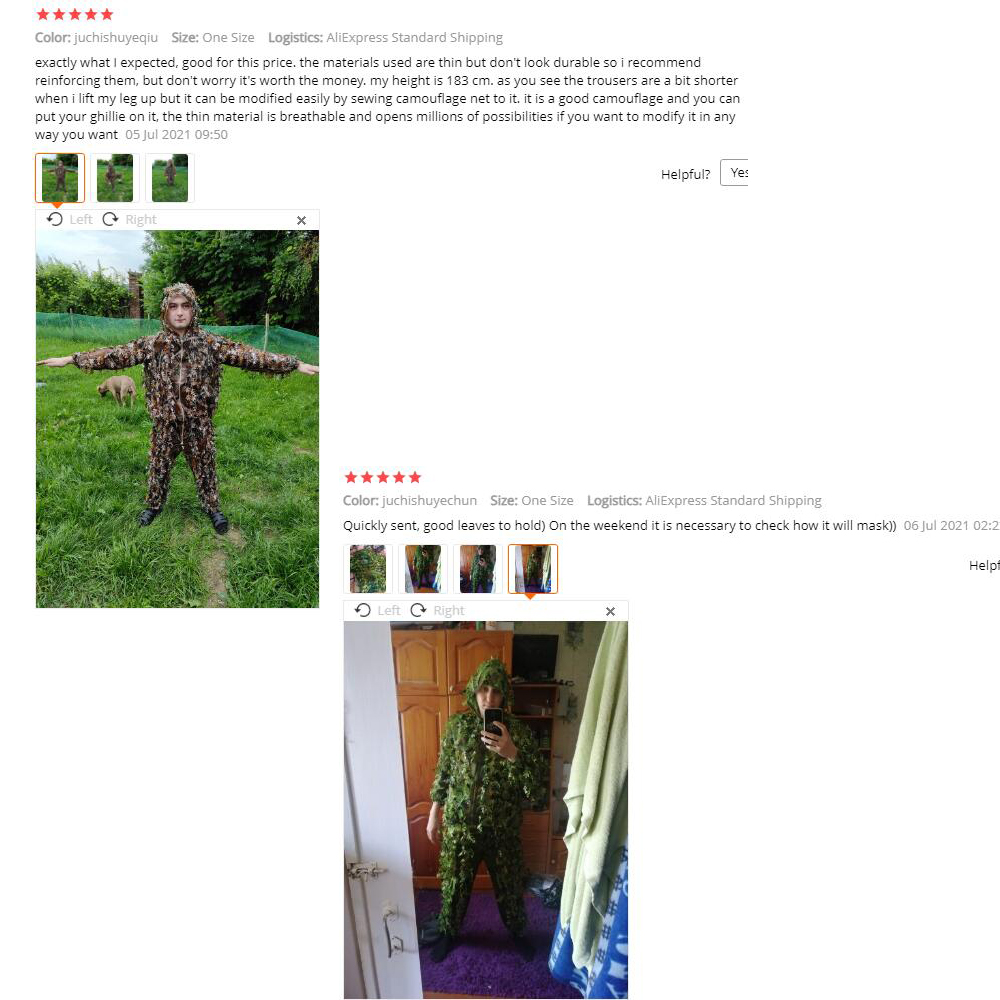 New-Sticky Flower Bionic Leave - Ghillie Suit Woodland recensione e prezzo