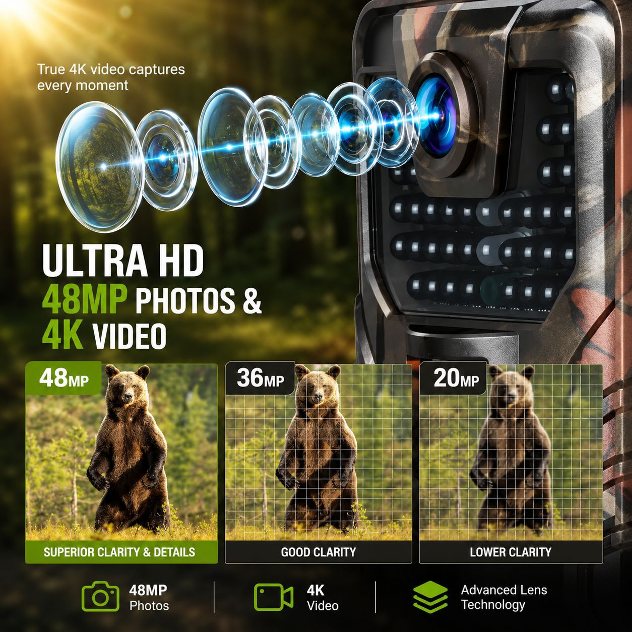 Fotocamera da Caccia 4K per Es - Outdoor Hunting Camera Wireless recensione e prezzo