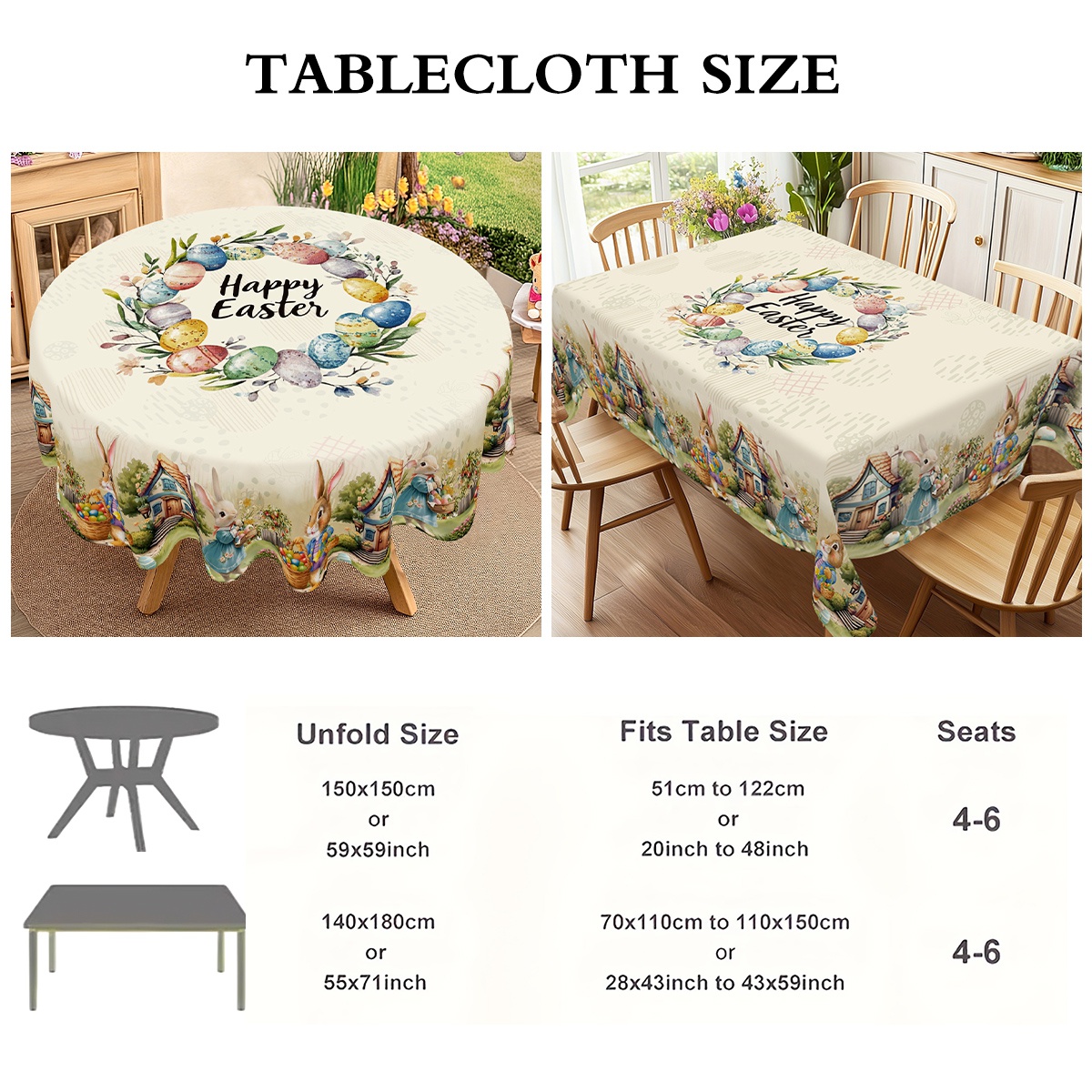 Tovaglia Pasquale con Coniglie - Outdoor Hunting Table recensione e prezzo